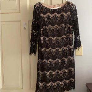 Eliza J Black lace overlay cocktail dress